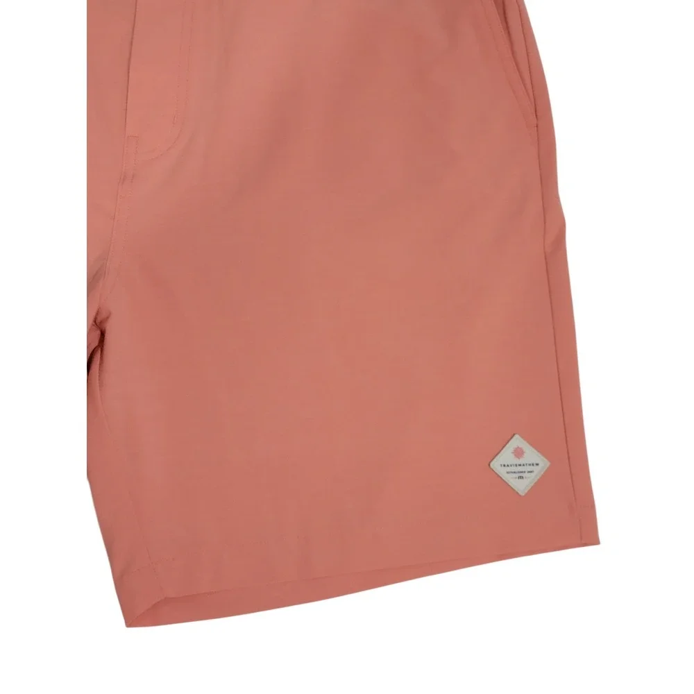 Travis Mathew Tech Chino Shorts Mens Size 42 Coral Orange 8